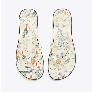 Brand New Tory Burch PRINTED CARVED FLIP-FLOP